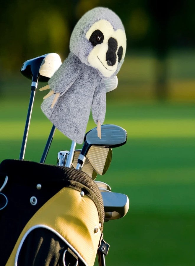 Cozion Sloth Driver Headcover for 460cc, Funny Animal Golf Club Head Cover with Plush Protection, Unique Gift for Men Women Golfers - Image 2