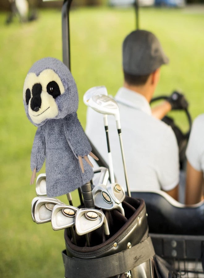 Cozion Sloth Driver Headcover for 460cc, Funny Animal Golf Club Head Cover with Plush Protection, Unique Gift for Men Women Golfers - Image 3