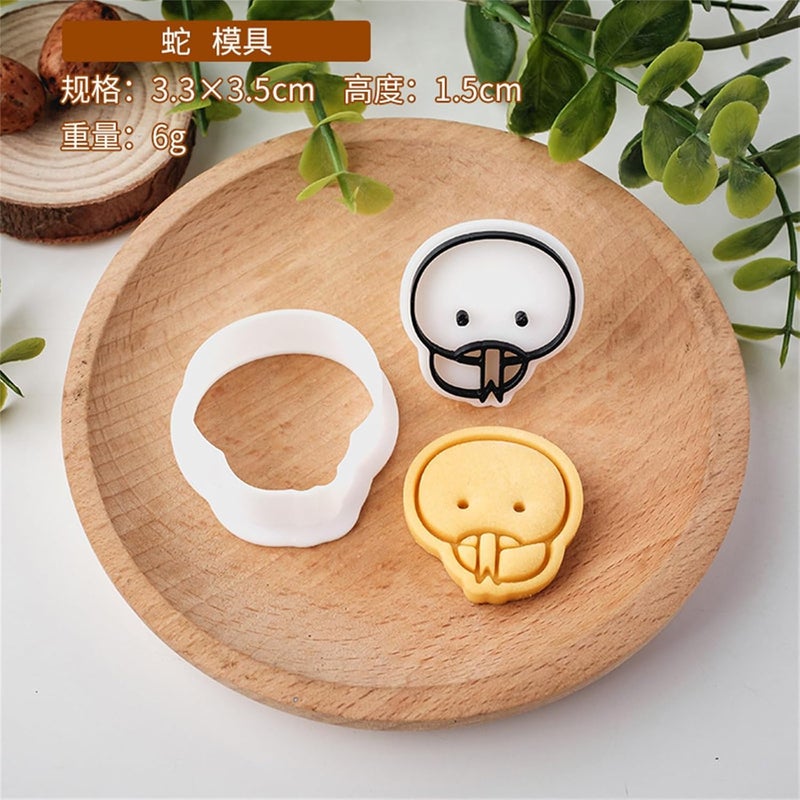 Cartoon Animal Shape Baking Essential Easy To Use Cookie Stamp Treat Molds Set For Fun Animal Themed Treat Birthday Party Favor - Image 3