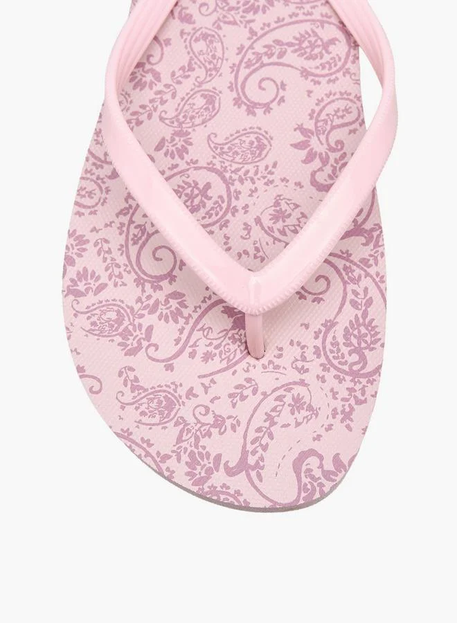Celeste PINK Women Paisley Print Flip Flops for Women | Best Price UAE