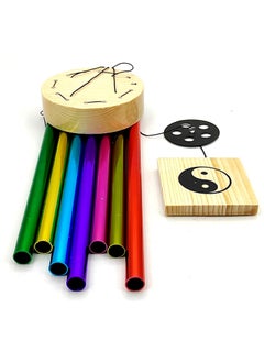 Plus Value Plus Value Wind Chimes for Home Decor Positive Energy Windchimes for Balcony Bedroom Good Peaceful Sound 7 Metal Pipes Multicolor  - Image 2