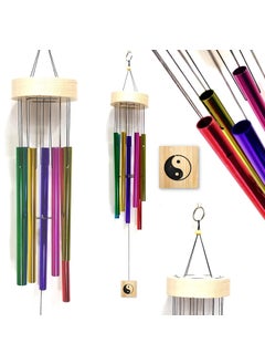 Plus Value Plus Value Wind Chimes for Home Decor Positive Energy Windchimes for Balcony Bedroom Good Peaceful Sound 7 Metal Pipes Multicolor  - Image 1