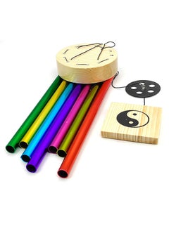 Plus Value Plus Value Wind Chimes for Home Decor Positive Energy Windchimes for Balcony Bedroom Good Peaceful Sound 7 Metal Pipes Multicolor  - Image 3