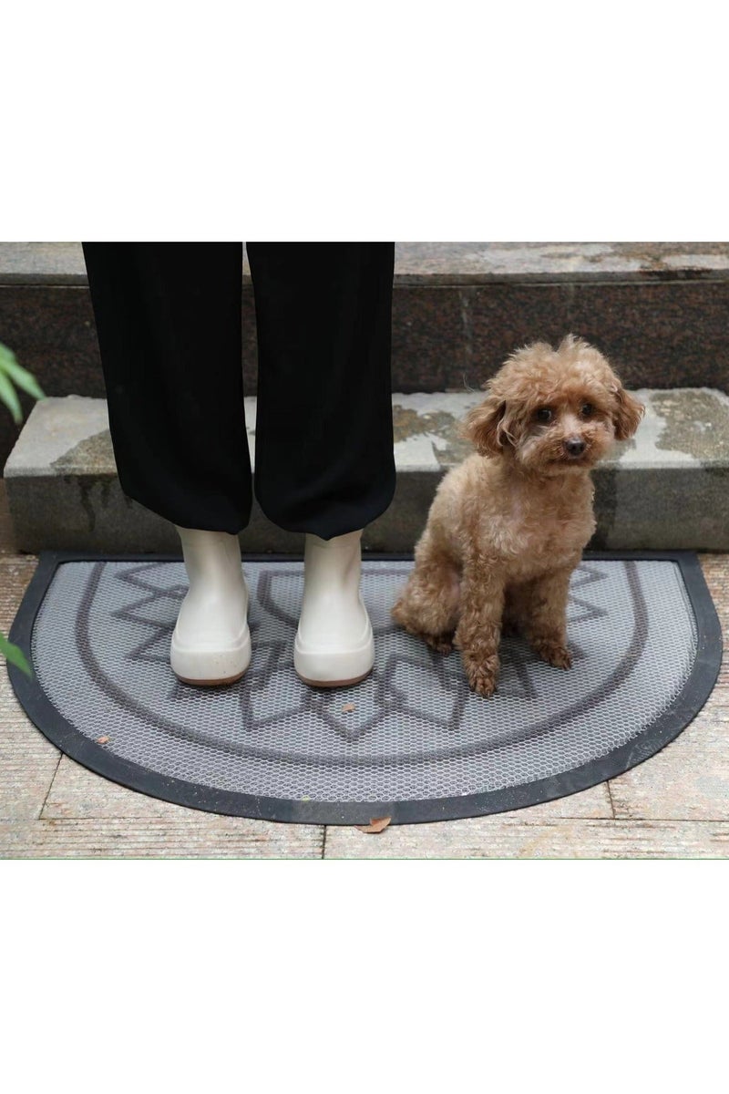 Premium Half Round Printed TPE Door Mat – Non Slip, Washable, Durable Entrance Rug for Indoor & Outdoor Use - Image 2
