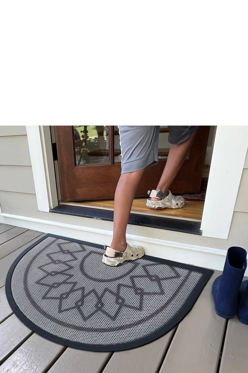 Premium Half Round Printed TPE Door Mat – Non Slip, Washable, Durable Entrance Rug for Indoor & Outdoor Use - Image 3