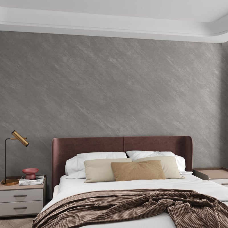 3yecao 16591 Large Size Grey Concrete Wallpaper Peel and Stick 3D Thick Waterproof Gray Concrete Contact Paper Matte Textured Cement Wall Tile Stickers for Bedroom Bathroom Basement Walls - Image 2