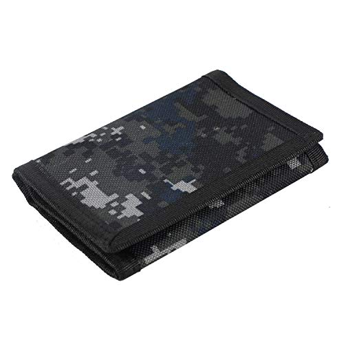 JONYEE Kids Wallet for Boys and Girls, Novelty Wallet for Boys Ages 5-7, Camo Teen Wallet for Kids Birthday Gifts (Dark Grey Mosaic) - Image 1