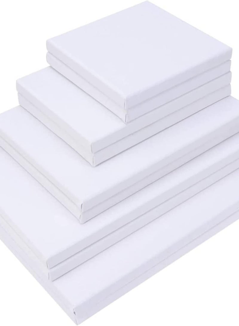 Terabyte 9-Piece Stretched Canvas Artist Painting Panel Boards White - Image 5