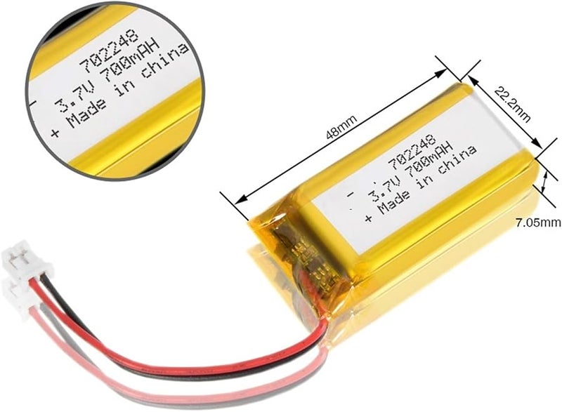 3.7V 702248 Lithium Polymer Battery 700mAh Rechargeable 1PCS - Image 3