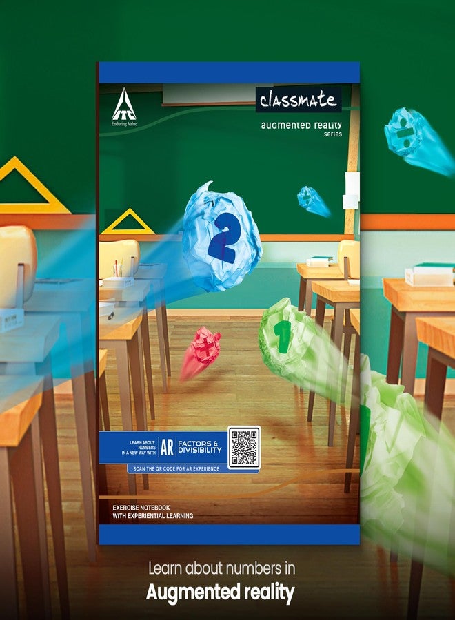 كلاسميت دفاتر كلاس ميت بتقنية الواقع المعزز - 172 صفحة | عبوة من 4 دفاتر صغيرة الحجم غير مسطرة لطلاب المدارس | تجربة تعليمية غامرة بتقنية الواقع المعزز | 24.0 سم × 18.0 سم | غير مسطرة | - Image 2