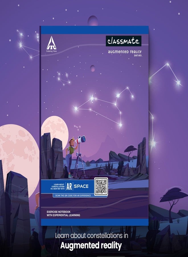 كلاسميت دفاتر كلاس ميت بتقنية الواقع المعزز - 172 صفحة | عبوة من 4 دفاتر صغيرة الحجم غير مسطرة لطلاب المدارس | تجربة تعليمية غامرة بتقنية الواقع المعزز | 24.0 سم × 18.0 سم | غير مسطرة | - Image 3