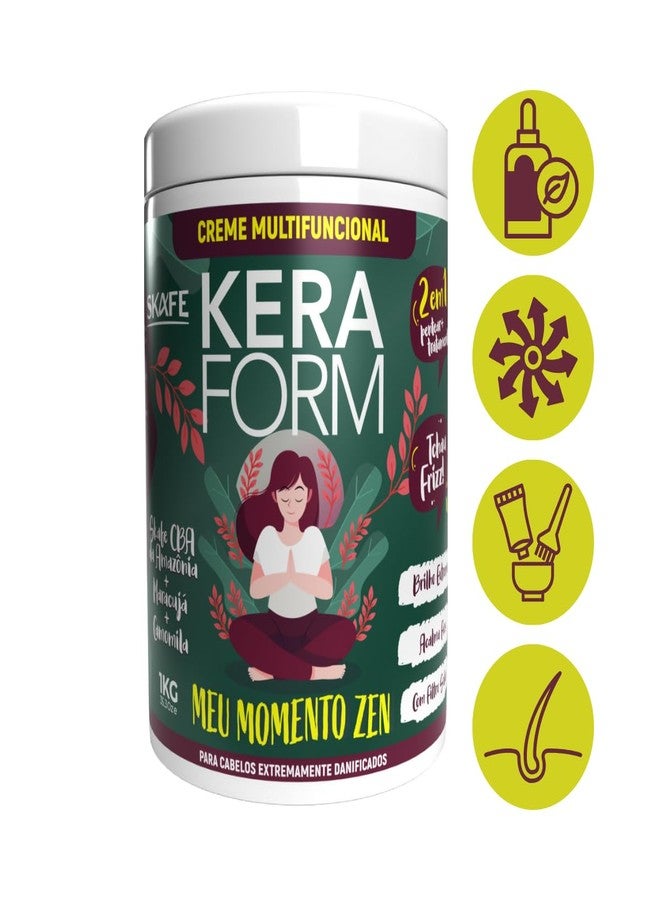 Skafe - Linha Keraform (Multifuncional) - Creme Meu Momento Zen 1 Kg - (Keraform (Multifuncional) Collection - My Zen Moment Cream Net 32.27 Oz) - Image 2