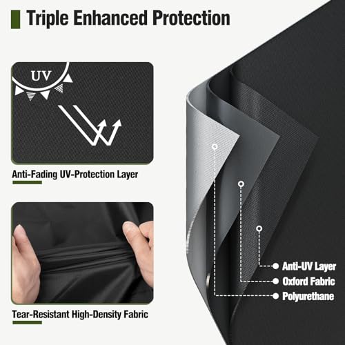 MR. COVER Outdoor Chair Covers Waterproof, Patio Furniture Covers for Rocking Chair, Heavy Duty Anti UV Chair Cover, Fits up to 35W x 37D x 36H Inches, Air Vent and Handles Included, Black, 2 Pack - Image 4
