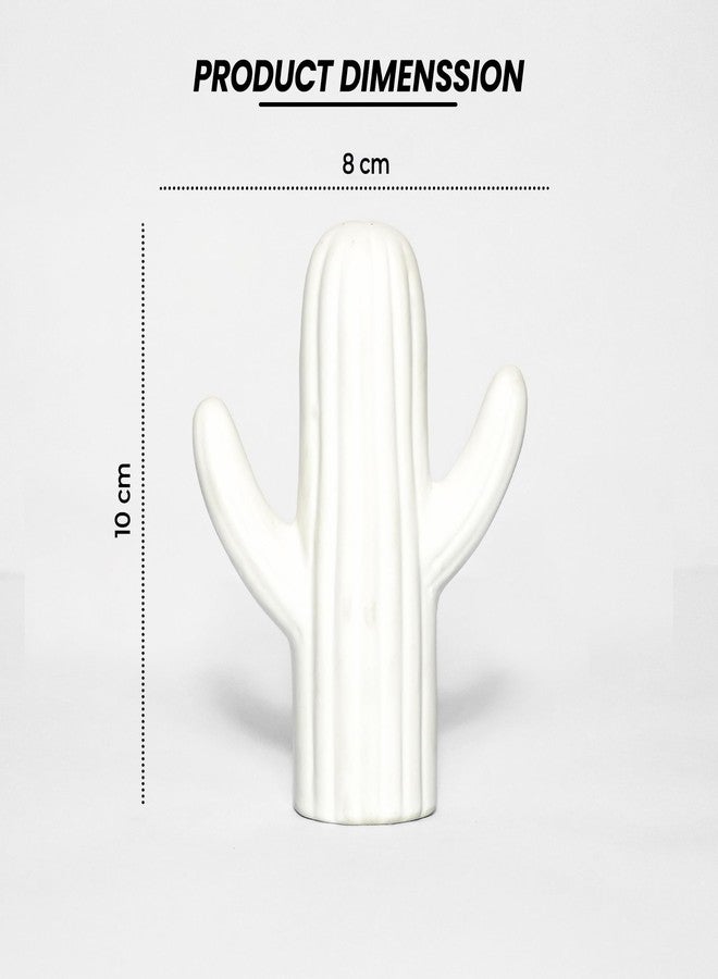 QIMACPLUS Ceramic Salt and Pepper Shaker | Cactus Shape Salt and Pepper Set of 2 PCS White - Image 5