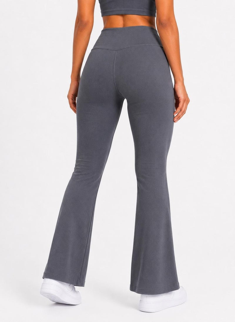 Moveletix Women's Flare Leggings Grey Luxe Soft - Image 4