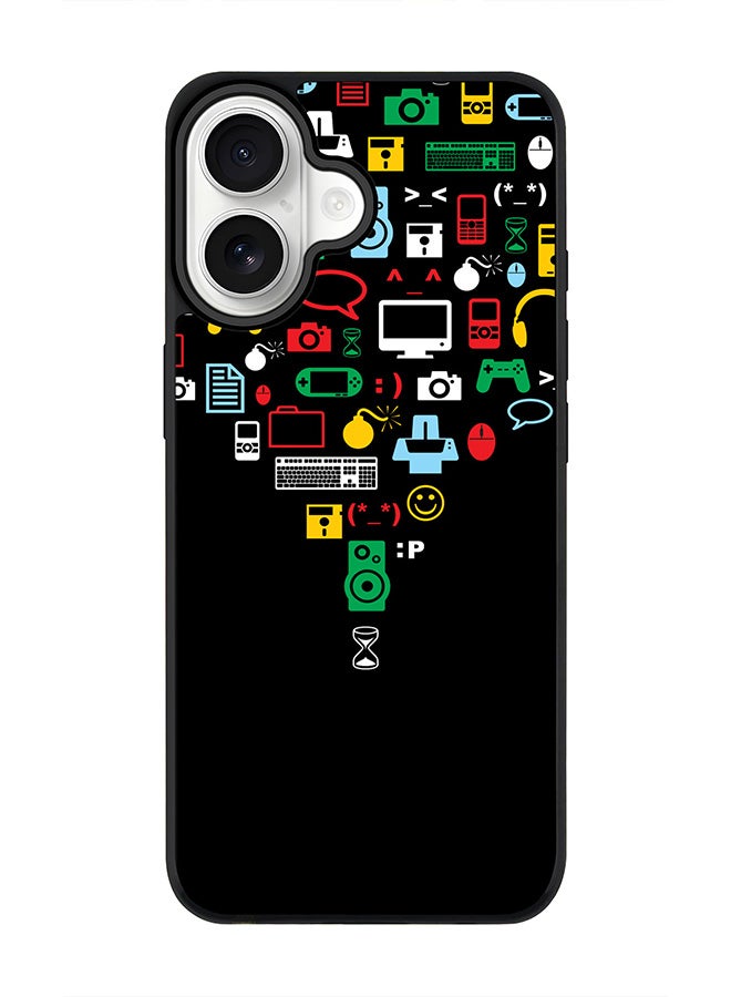 Stylizedd iPhone 17 Case, [Compatible with MagSafe] Slim Magnetic cover Phone Case iPhone 17 -Convergence (Black) - Image 1
