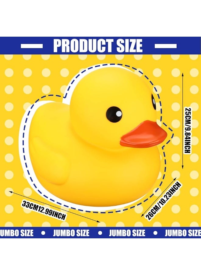 Leitee Jumbo Rubber Duck Giant Ducks Large Rubber Duck Gender Reveal Party Rubber Duck 13 Inch Duck Bath Toy for Baby Shower Birthday Party Favors (Yellow) - Image 2