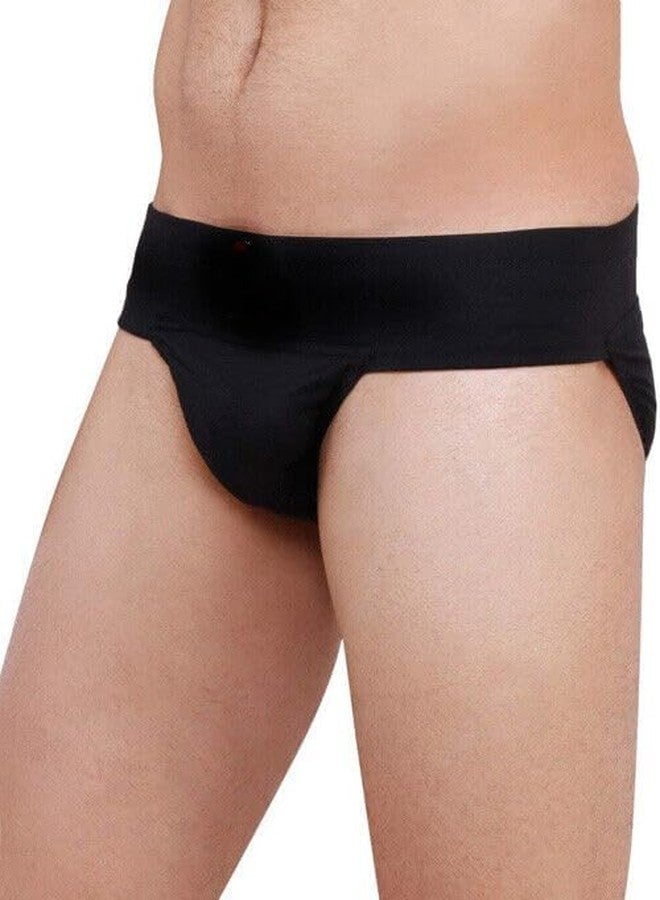 IGR ملابس داخلية رياضية داعمة للصفن من IGR، قابلة للتمدد، مزودة بجيب خلفي، سريعة الجفاف، ماصة للرطوبة، لون أسود، قطعة واحدة (مقاس متوسط). - Image 2