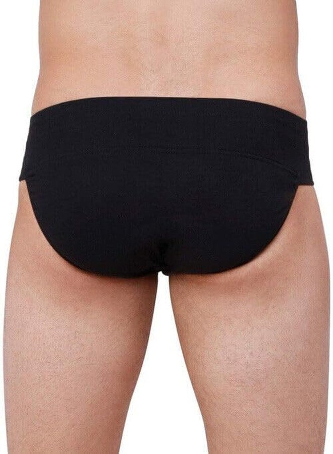 IGR ملابس داخلية رياضية داعمة للصفن من IGR، قابلة للتمدد، مزودة بجيب خلفي، سريعة الجفاف، ماصة للرطوبة، لون أسود، قطعة واحدة (مقاس متوسط). - Image 3