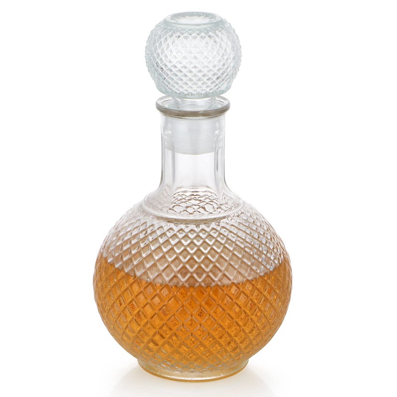 MDLUU Glass Decanter with Airtight Stopper, 1000ML/33.8OZ Liquor Decanter Bottle for Wine, Whiskey, Brandy, Vodka (Sphere) - Image 1