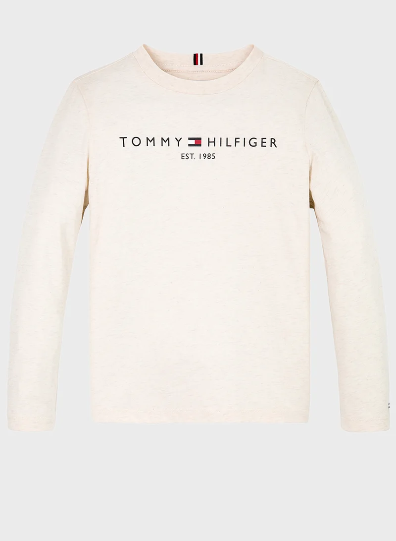 تومي هيلفيغر Youth Logo Crew Neck T-Shirt