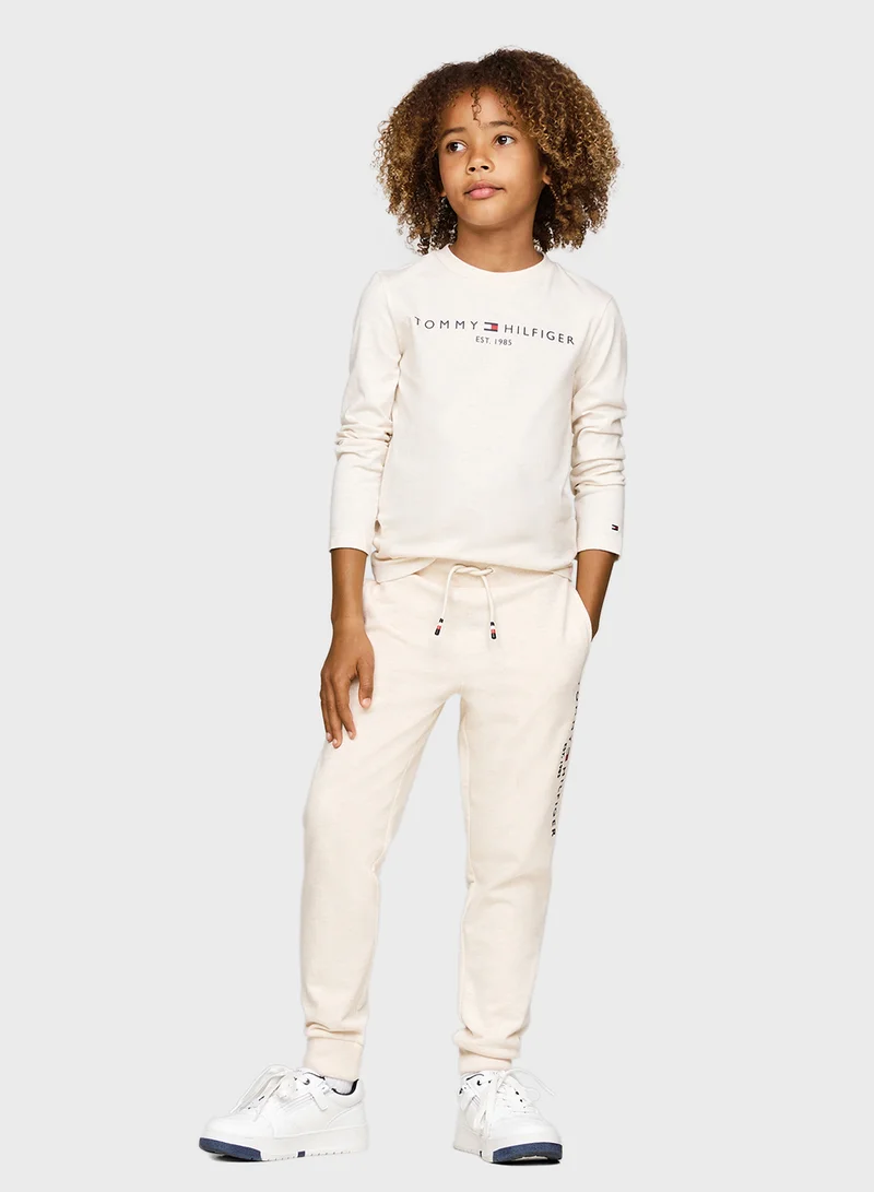 تومي هيلفيغر Youth Logo Crew Neck T-Shirt