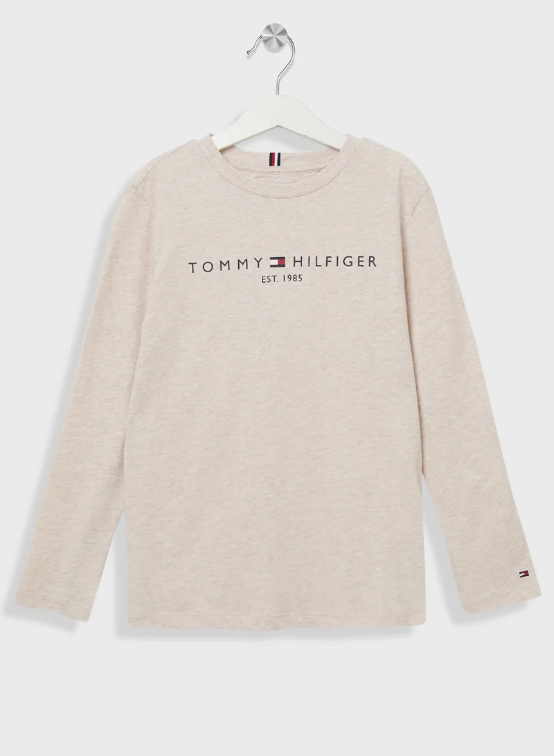تومي هيلفيغر Youth Logo Crew Neck T-Shirt