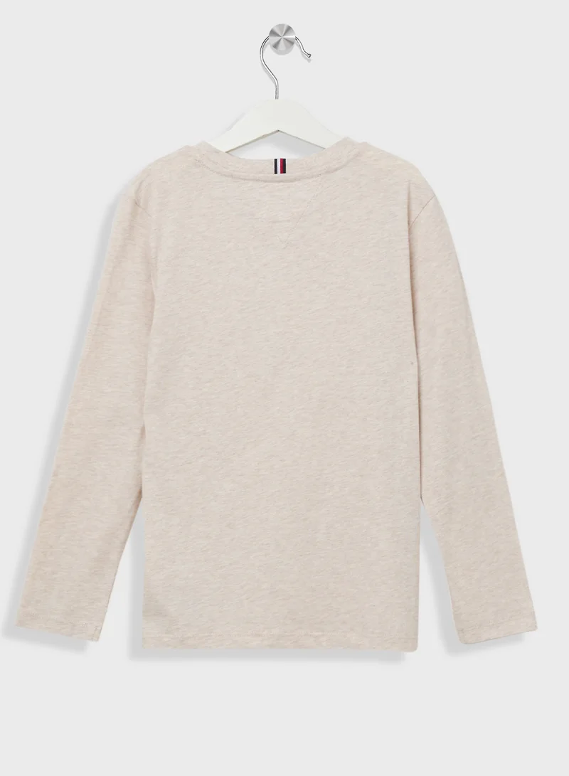تومي هيلفيغر Youth Logo Crew Neck T-Shirt
