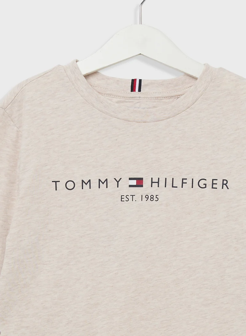 تومي هيلفيغر Youth Logo Crew Neck T-Shirt