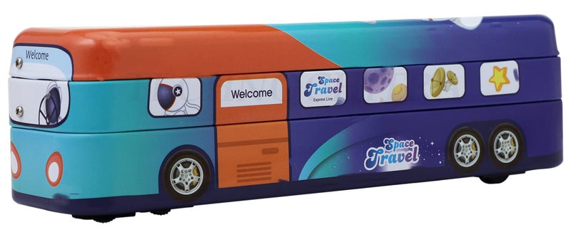 SHREE TECHNESH® Unique Bus Shape Pencil Box with Gel Pen for Kids School, Pencil Box with Pen - Image 2