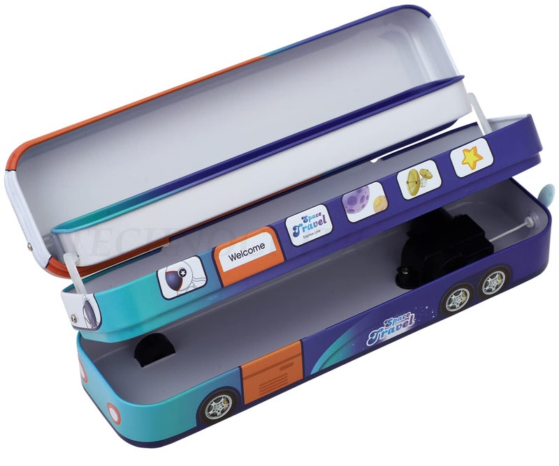 SHREE TECHNESH® Unique Bus Shape Pencil Box with Gel Pen for Kids School, Pencil Box with Pen - Image 5
