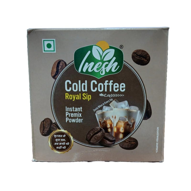 Inesh Cold Coffee Royal Sip | Instant Premix Powder | 10 Sachets x 35g set of 2 (Total 700g) - Image 5