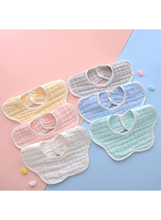 Sylqvxh Muslin Baby Bibs Drool Teething Bibs Lap-shoulder Cloths Bibs 8-Layer Organic Cotton for Unisex Boys Girls Adjustable - Image 2