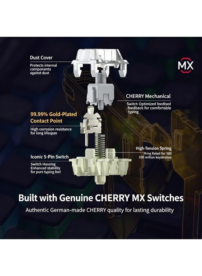 CHERRY MX3.0S Wired RGB  Mechanical Keyboard Aluminum Body  Wired 108-Key Gaming Office - Image 3