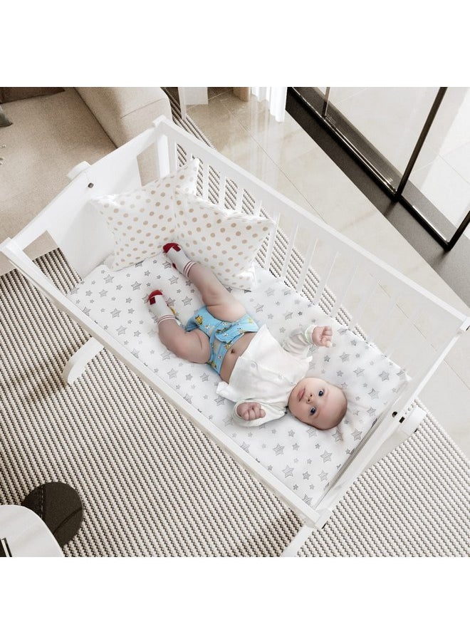 Moonsea Bassinet Sheets Set 4 Pack for Baby Girl, Universal Fit for Oval, Hourglass and Rectangular Mattress, Pink  - Image 2