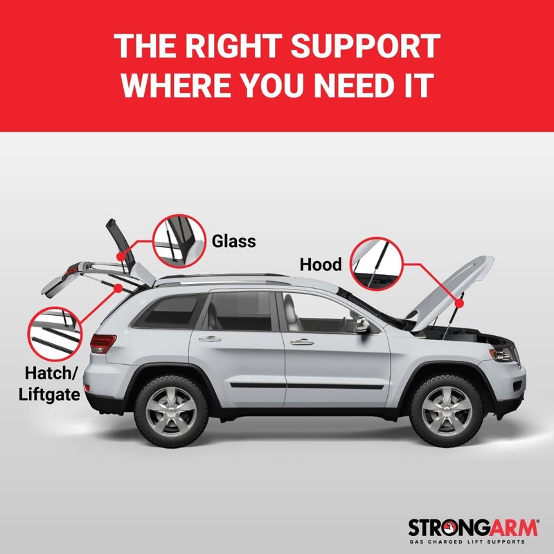 Strongarm Qty (2) StrongArm 6755 Front Hood Lift Supports 2010 to 2016 Lexus RX350, RX450h - Image 4