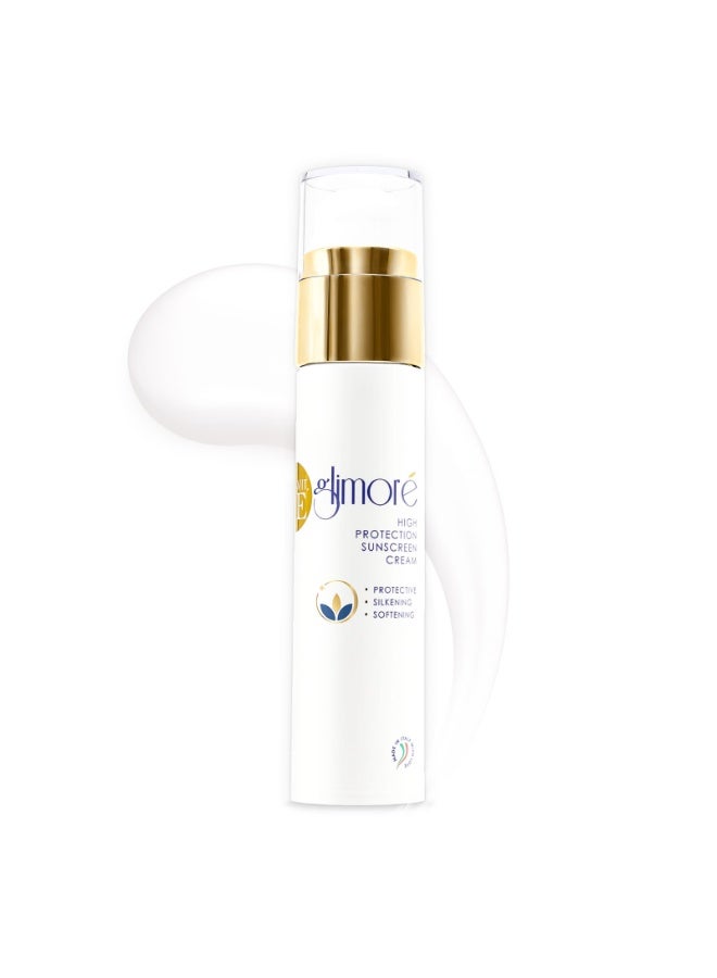 Glimore Sunscreen SPF 50 - 50 ml – Broad-Spectrum UVA/UVB Protection – Lightweight Sunscreen for Face & Body – Invisible Sun Block – Non-Greasy, Zero White Cast – Calendula & Aloe – Makeup-Friendly Protection - Image 1