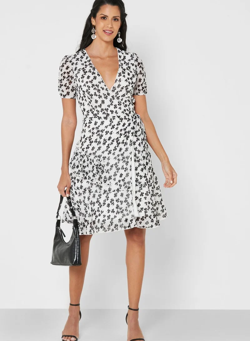 ELLA Printed Wrap Dress