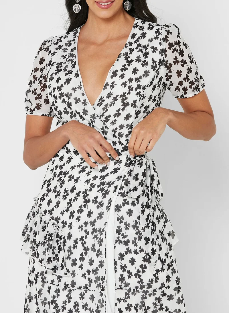 ELLA Printed Wrap Dress