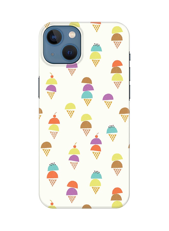 Stylizedd Case for Apple iPhone 14 Slim Snap Classic Series Mobile Cover Hard PC Shield Matte Finish Print - Scoopy Cones