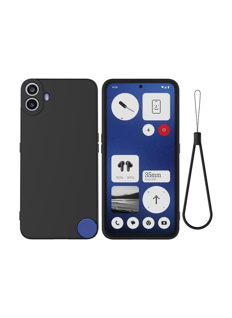 General - Mobile phone case compatible with Nothing CMF mobile phone 1 mobile phone case, liquid silicone soft TPU mobile phone case, microfiber, anti-fingerprint anti-shock protective case, with lanyard - Image 1