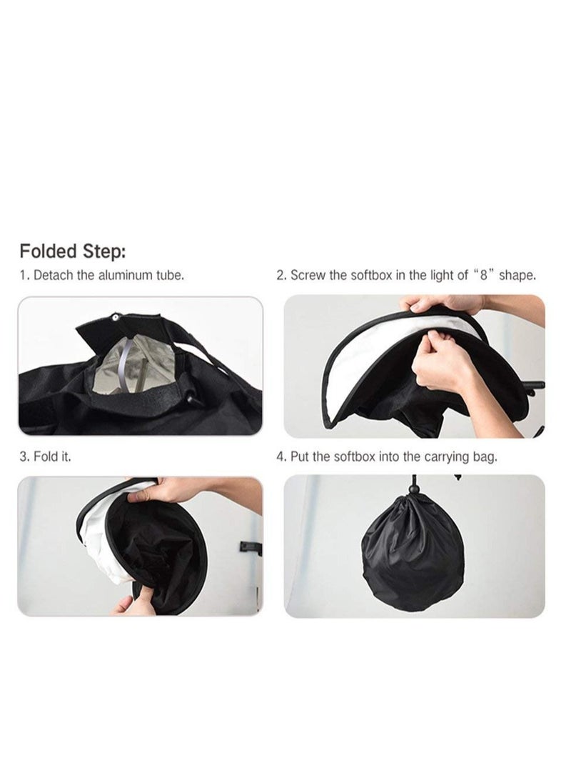 Excefore - Camera Flash Bounce Diffuser Light Softbox, for All speedlight Photography Conical Softbox RS18 17"x 7" - Image 1