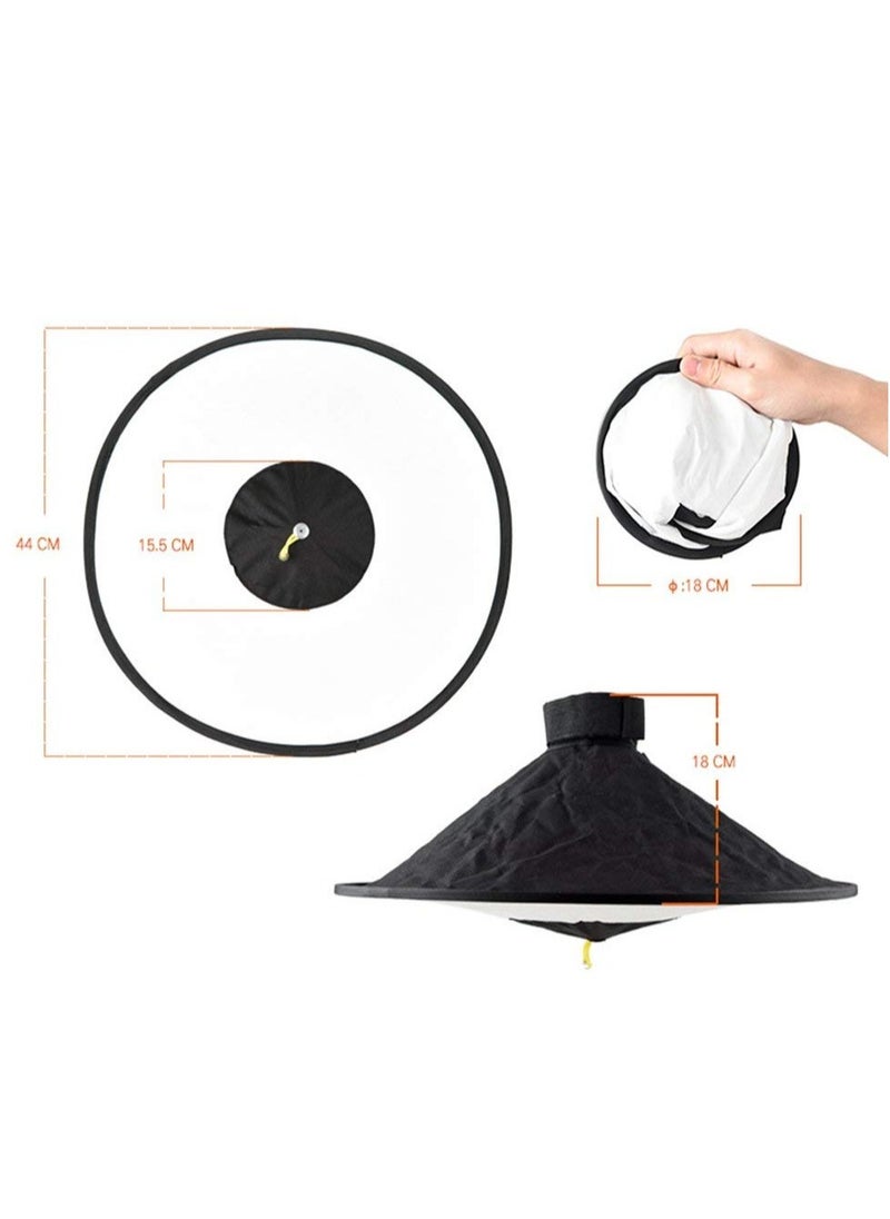 Excefore - Camera Flash Bounce Diffuser Light Softbox, for All speedlight Photography Conical Softbox RS18 17"x 7" - Image 1
