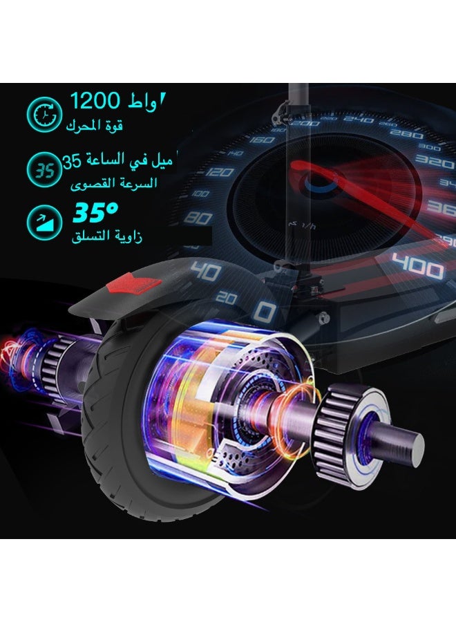 أجوسوس سكوتر كهربائي مع مقعد للبالغين,50KM / H ماكس السرعة,1200W محرك سكوتر قابل للطي, 10 بوصة شارع الإطارات - Image 3