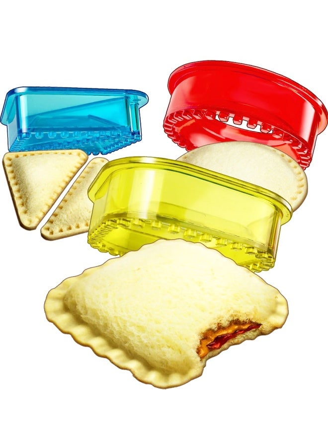 Sandwich Cutter and Sealer - Cut and Seal - Lunch Box and Bento Box - Boys, Girls, Kids Lunch - Triangle, Circle, Square - Image 1