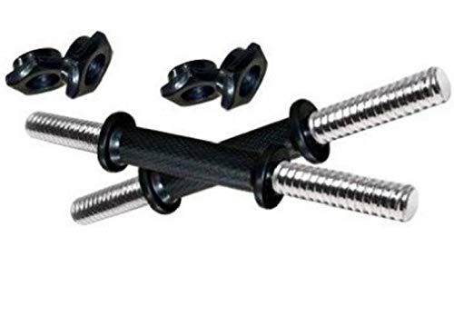Griffin Fiber Adjustable Grip Dumbbell Rods with Plastic Nut, 14 Inches (Black) - Image 1