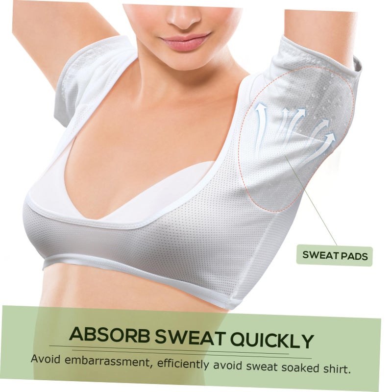 SUPVOX Underarm Sweat Pads - Washable & Breathable Sweat Guard Underwear Vest Short Sleeve Dress Armpit Pads for Women Girls Ladies White - Image 5