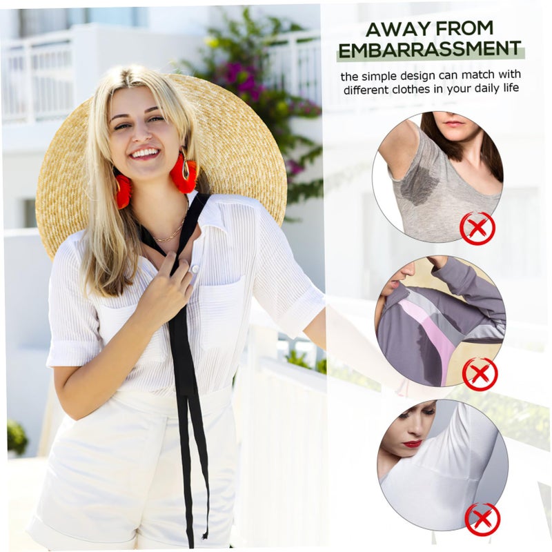 SUPVOX Underarm Sweat Pads - Washable & Breathable Sweat Guard Underwear Vest Short Sleeve Dress Armpit Pads for Women Girls Ladies White - Image 3