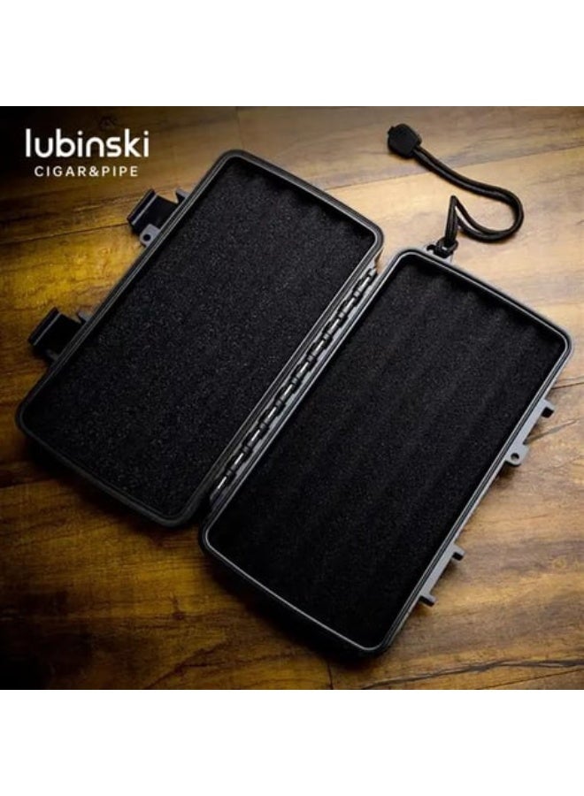 Lubinski Unbreakable Travel Humidor Case with Lion Logo | 5-Count Airtight and Watertight Storage Box - Image 3