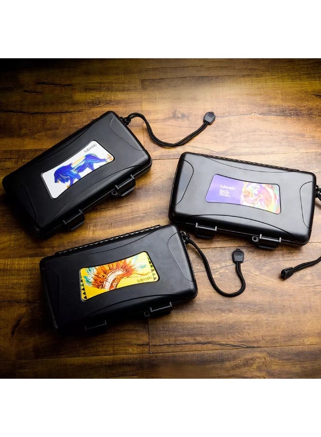 Lubinski Unbreakable Travel Humidor Case with Lion Logo | 5-Count Airtight and Watertight Storage Box - Image 4